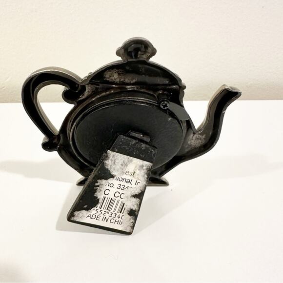 Ashley Manor Vintage Pewter Mini Cottage Feminine Tiny Tea Pot Picture Frame - Picture 3 of 3